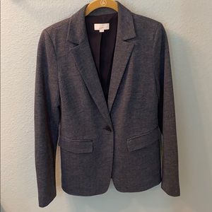 Navy herringbone soft blazer